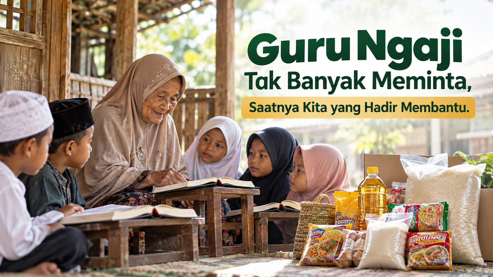 Guru Ngaji Tak Banyak Meminta, Saatnya Kita yang Hadir Membantu