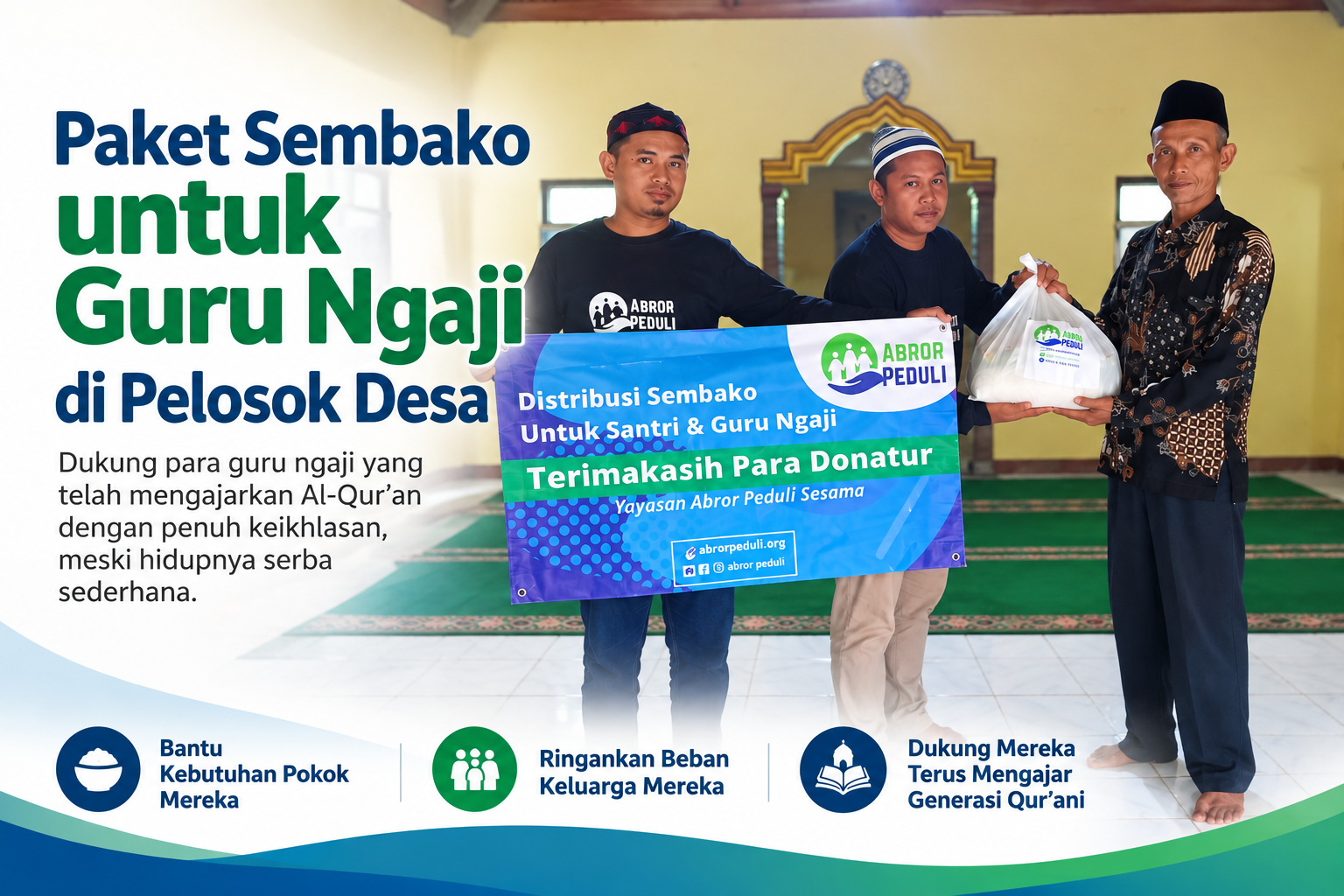 Di Pelosok Desa, Ada Guru Ngaji yang Tak Pernah Meminta, Meski Hidupnya Serba Kekurangan